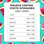ORARI LUGLIO AGOSTO Post Instagram